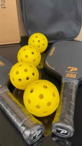 PatsSport 2PCS Carbon Fiber Pickleball Paddle Set – 16mm Honeycomb Core TPU Edge Guard Bag + 4 Balls