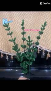 Hoa làm sẵn Cành táo kẽm nhung decor trang trí bó hoa bình hoa