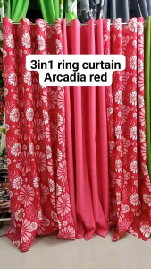 3in1 ring curtain critona cotton arcadia design(sold by pc or set)