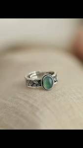 (Bebas beli 2 dapat bonus) C37 COD Cincin bambu giok hijau titanium wanita Korea mewat