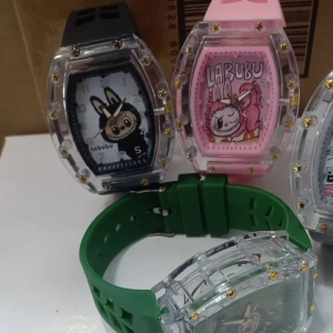 JAM TANGAN LABUBU Rc Pria dan Wanita - Jam Tangan Karet Model Terbaru - Free Batrai Cadangan - Bisa Bayar Ditempat (COD)