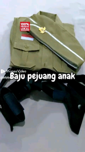 Baju Pejuang Anak/Baju Pejuang Bungtomo Anak Lengkap Baju Anak Tentara Anak