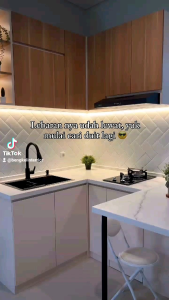 Desain Minimalis Untuk Dapur & Kabinet Kitchen Set