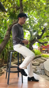 แสลคทรงกระบอกกลางสีขาวผ้ามารีโอ้ john winny & DK ทรงสวย ไม่เดฟ ไม่รัด เป้าไม่สั้น ใส่ทำงานสุภาพ เหมาะกับทุก lifestyle การใช้ชีวิต Best Seller