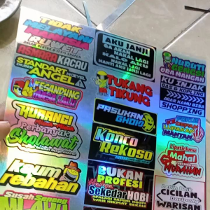 STIKER KATA KATA | STIKER HOLOGRAM | STIKER PACK ISI 25 BIJI