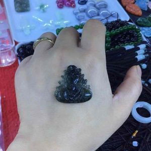 Mặt dây chuyền Hồ Ly chúa 9 đuôi đá Ta tóc xanh