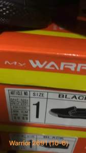2691BK Kasut Sekolah Hitam Sarung Original Warrior Black School Shoes