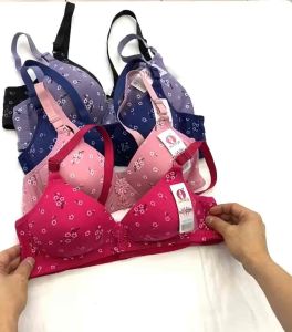 Women Bra Push Up Wireless 34-42 B/C Cup Floral Cotton Full Cup Baju Dalam Wanita Tanpa Dawai Bra Wanita 内衣