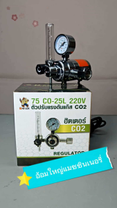 เกจปรับแรงดันแก๊ส Co2 พร้อมฮีทเตอร์ ไฟ220V ออกใบกํากับภาษีได้