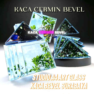 Kaca cermin Bevel 30 x 30 cm tebal 5 mm- bevel 1cm Cermin Moulding-