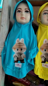 TERBARU Hijab Anak Labubu Viral 2024 Hijab Anak Tk Sd Usia 4-7 Tahun Jilbab Anak Labubu
