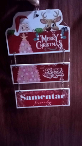 Christmas hanging decor with decor