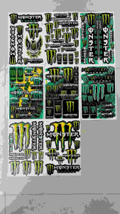 สติ๊กเกอร์เป็น Monster ชุดที่ 1 (17.5 x 26.5 cm.)