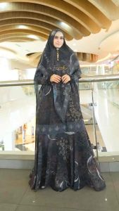 Nadhifa Syar’i Black Ceruty Babydoll Premium Import Farfadh Syari by Rayhanco Gamis Mewah Syari Elegan Nyaman Modis Terkini Pesta Lebaran Undangan Fashion Dewasa Muslim Dress Remaja Kondangan Simple Panjang Ceruti Formal
