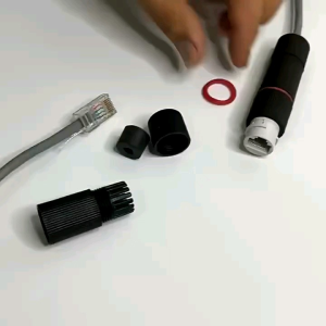 ตัวต่อสายแลนกันน้ำ CAT6 Gigabit RJ45 POE 100เมตร IP67 RJ45 Waterproof Connector ได้ทั้งภายในและภายนอกกันน้ำ กันฝน กันแดด