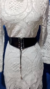 MINI DRESS GAUN PESTA BACKLESS BODYCON BRUKAT PUTIH 310