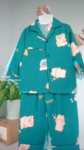 [12 40KG] Bộ pijama tay dài cho bé trai bé gái chất lụa cao cấp size đại - bộ quần áo thu đông cho bé 089