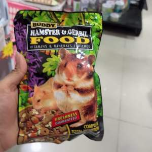 Buddy Hamster & Gerbil อาหารหนูแฮมเตอร์ อาหารหนูเจอร์บิล บำรุงขน สร้างภูมิต้านทาน 0.5 ปอนด์