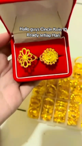 Cincin Koin 91 Terbaru motif Cantik-cantik Anti Luntur Awet tahan lama