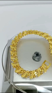 gelang tangan rantai sisik naga warna emas muda yang elegan tidak mudah luntur