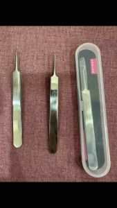 ARKSON #8 High Precision And High Hardness Cell Tweezer Blackhead Removing Tweezers Stainless Steel Splointer Acne Clip Super Sharp Fine Acne Squeezing Acne Tool 8号高精密高硬度细胞夹去黑头镊子不锈钢粉刺夹超尖细挑痘挤暗疮工具