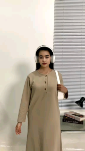 DRESS BODYCON LONG DRESS PRES BODY GAMIS WANITA MIDI GAUN