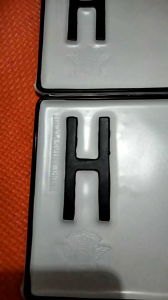 PLAT MOBIL PUTIH STANDAR SAMSAT 1 PASANG DEPAN BELAKANG