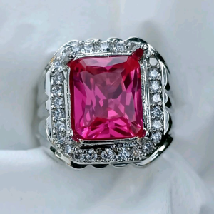 CINCIN BATU MERAH SIAM ROSE KOTAK CUTTING