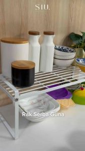 Miso Steel Kitchen Rack Organizer - Rak Besi Organizer Dapur Serbaguna Astetik - Rak Bumbu Penyimpanan Multifungsi