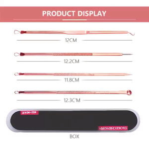 Set 4pcs besi pemicit jerawat  blackhead whitehead remover