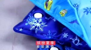 Elegant Breathable Polyester Microfiber Ice Pillow 55cmX35cm - Comfortable Cooling Mat for All Seasons