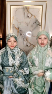 Mukena Traveling Dewasa Motif 2in1 Resleting Katun