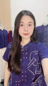 เสื้อหม้อฮ่อมฟอกนิ่มลายน้องช้าง🐘สินค้าใหม่‼️อก36-42“ทรงเข้ารูป🌻