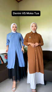 TUNIK BASIC WANITA PANJANG PREMIUM
