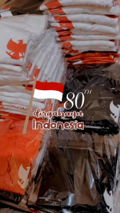 KAOS LENGAN PANJANG BONUS TOPI HUT RI KE 80 TAHUN BERSATU BERDAULAT RAKYAT SEJAHTERA INDONESIA MAJU  // KAOS AGUSTUSAN LOGO RESMI 2025