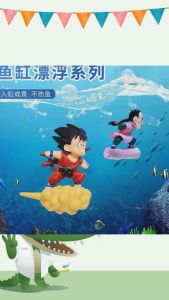 Aquarium Floating Diver Decoration Hiasan Cartoon Dragon Ball Goku Luminous Glow In The Dark 鱼缸装饰品