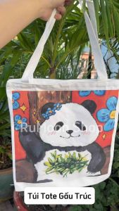 [Sẵn] Túi Tote Canvas Gấu Trúc Panda Đỉnh lưu (Hoahoa Fubao...)