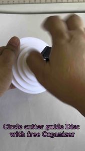 7pcs CIRCLE CUTTER GUIDE DISC 1.5 to 3.5 inches FIT FOR KwTRIO Cutter w/FREE Organizer (KwTrio not included)