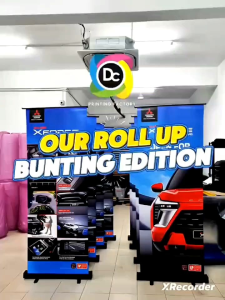 Roll Up Stand Bunting Display | Roll Up Banner Customisable Printing with Stand (FREE Design)