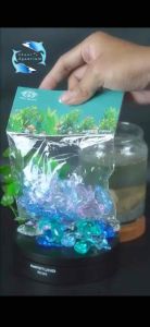 Batu hiasan akuarium karakter lucu