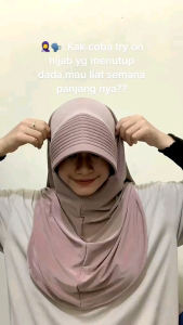 Hijab Instan Kerudung Sporty Polos Menutupi Dada Model Oval