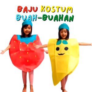 Baju Kostum Karnaval Buah Strawberry Lucu dan Mangga Manis