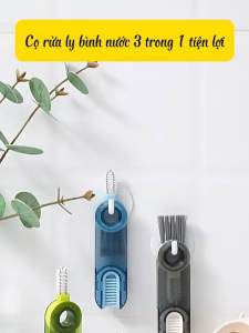 Cọ Vệ Sinh Ly Cốc 3in1 Cọ vệ sinh đa năng dụng cụ vệ sinh cốc bình nước xoay 360