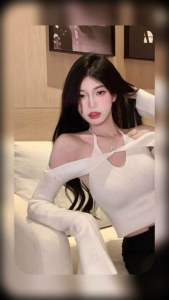 Kimi 👣🐼พร้อมส่ง🐼👣เสื้อปาดไหล่ สไตล์เกาหลี เสื้อเปิดไหล่ สม็อกไขว้หน้า งานสวยผ้า เนื้อผ้าดียืดได้ ใส่แมทช์ได้หลายลุค