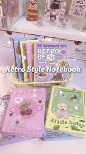 Sổ Tay Notebook Bìa Cứng Giấy Trơn Phong Cách Retro Thập Niên Cũ Size A7 160 Trang Dễ Thương