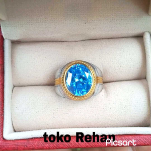 CINCIN BATU BLUE TOPAZ SWISS MINIMALIS