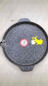 Chảo nướng vân đá đúc nguyên khối DANNY 28cm dùng được bếp từ -Nướng không khói