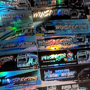 STIKER BUS BASURI WINSPACTOR ISI 45 KOTAK BAHAN HOLOGRAM ORIGINAL