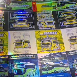 STIKER BUS BASURI FULL MAUDI BAHAN HOLOGRAM ORIGINAL ANTI AIR