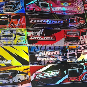 STIKER BUS BASURI PECEL BALAP BAHAN HOLOGRAM ORIGINAL ANTI AIR
